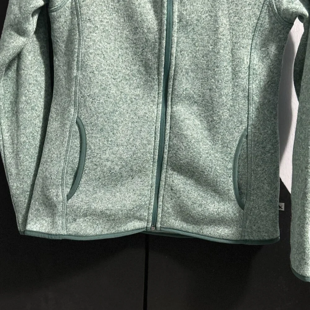 NWT Eddie Bauer Juniper Heathered Full Zip Sweater Fleece Jacket Women's XS‎
